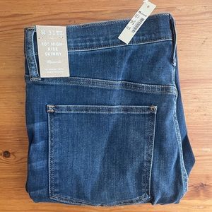 NWT Madewell 10” High Rise Skinny with Tencel 31T